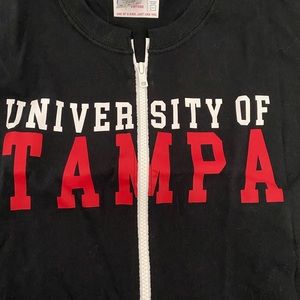 university of Tampa zip crop top